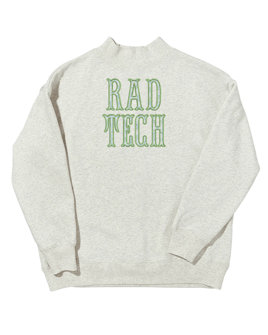 Personalized Embroidered Occupation/Custom Wording Mockneck
