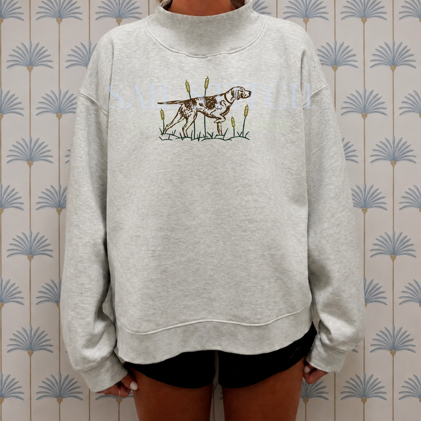 German Shorthaired Pointer Mockneck Sweatshirt
