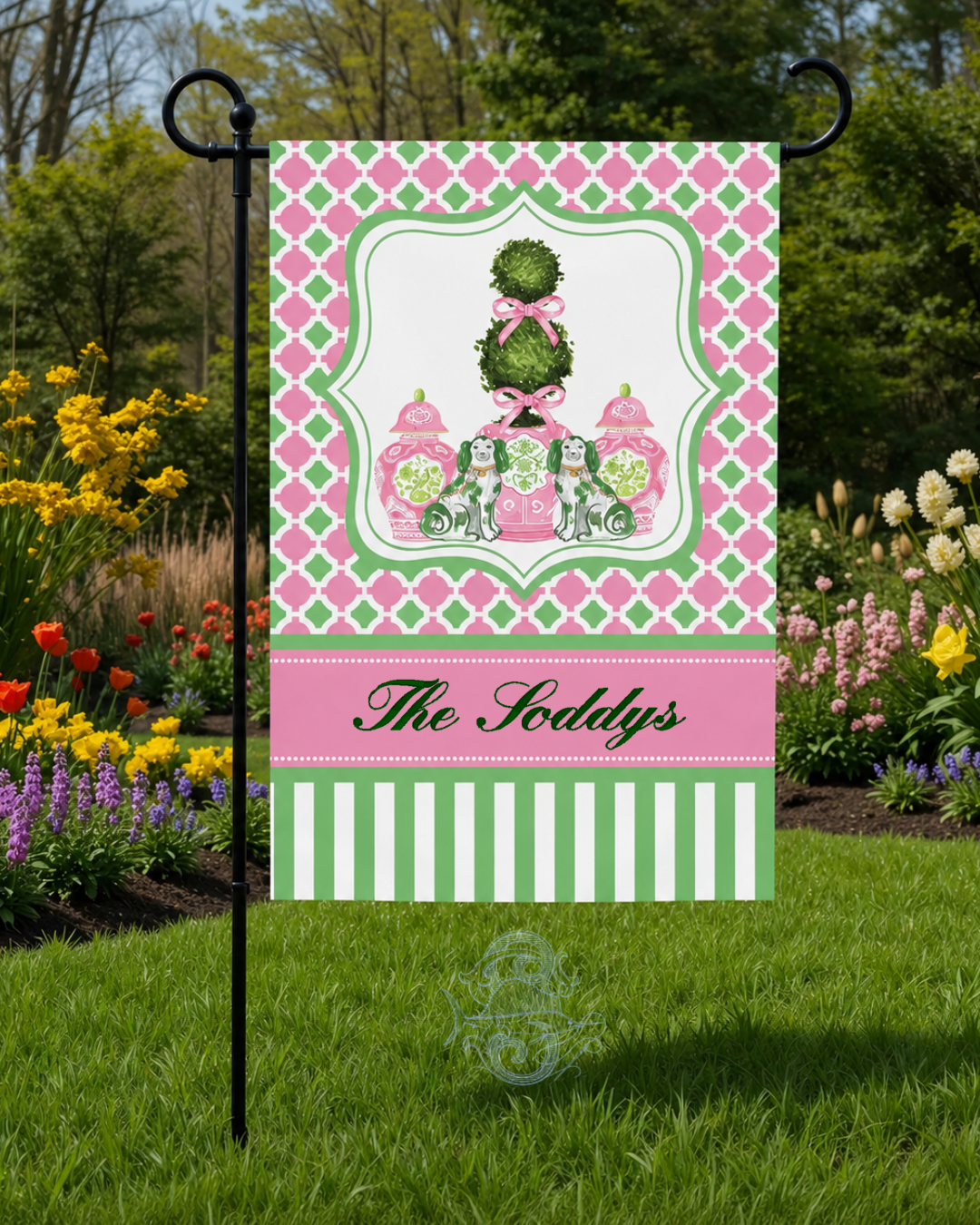 Chinoiserie Garden Flag