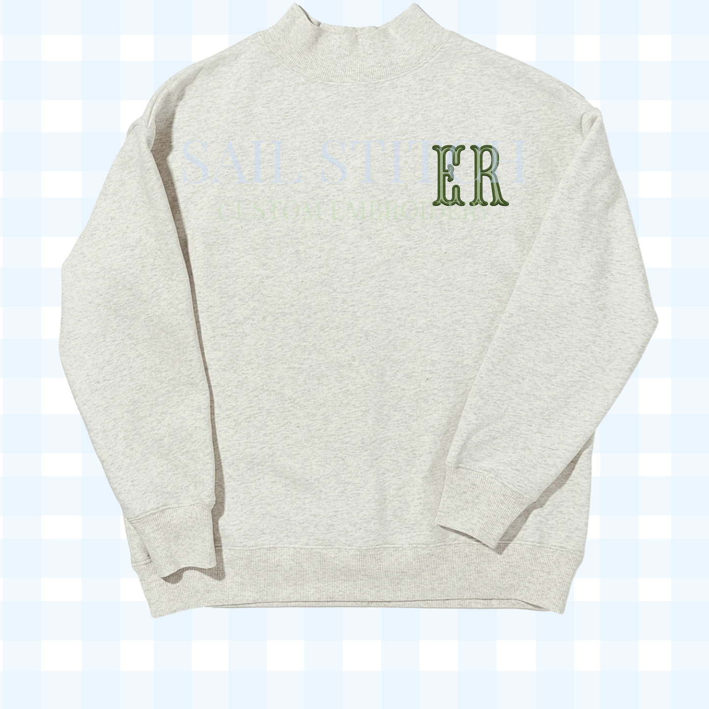 Monogrammed Mockneck Sweatshirt