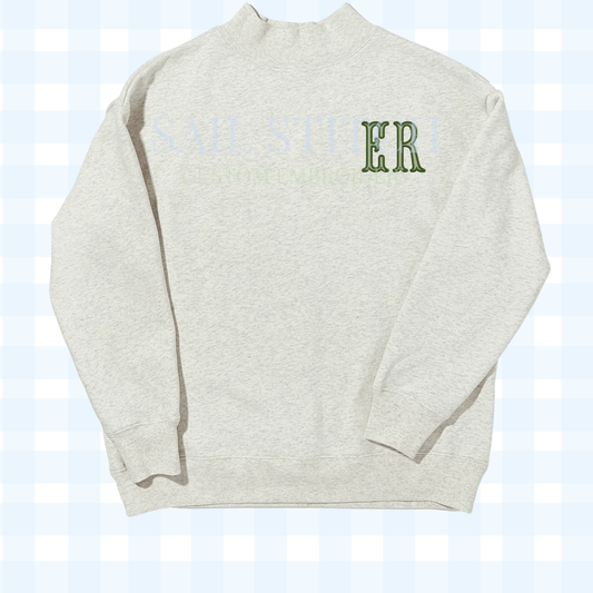 Monogrammed Mockneck Sweatshirt