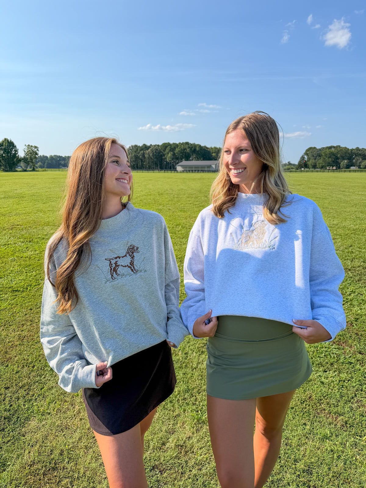 Embroidered Golden Retriever Mockneck Sweatshirt