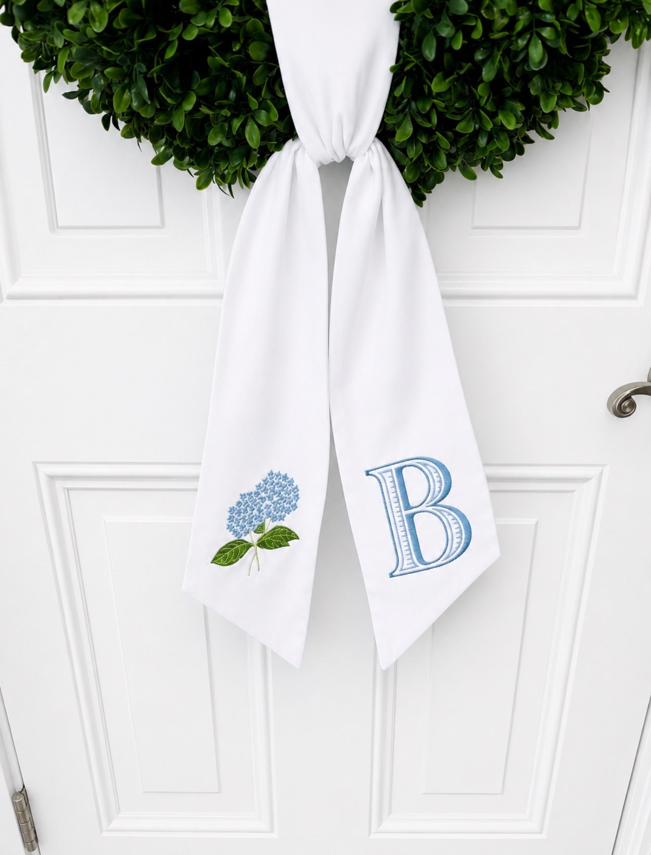 Hydrangea Wreath Sash