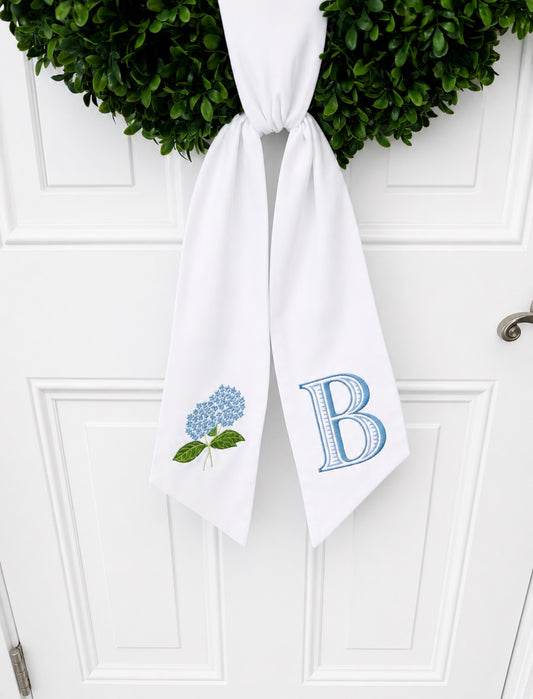 Hydrangea Wreath Sash