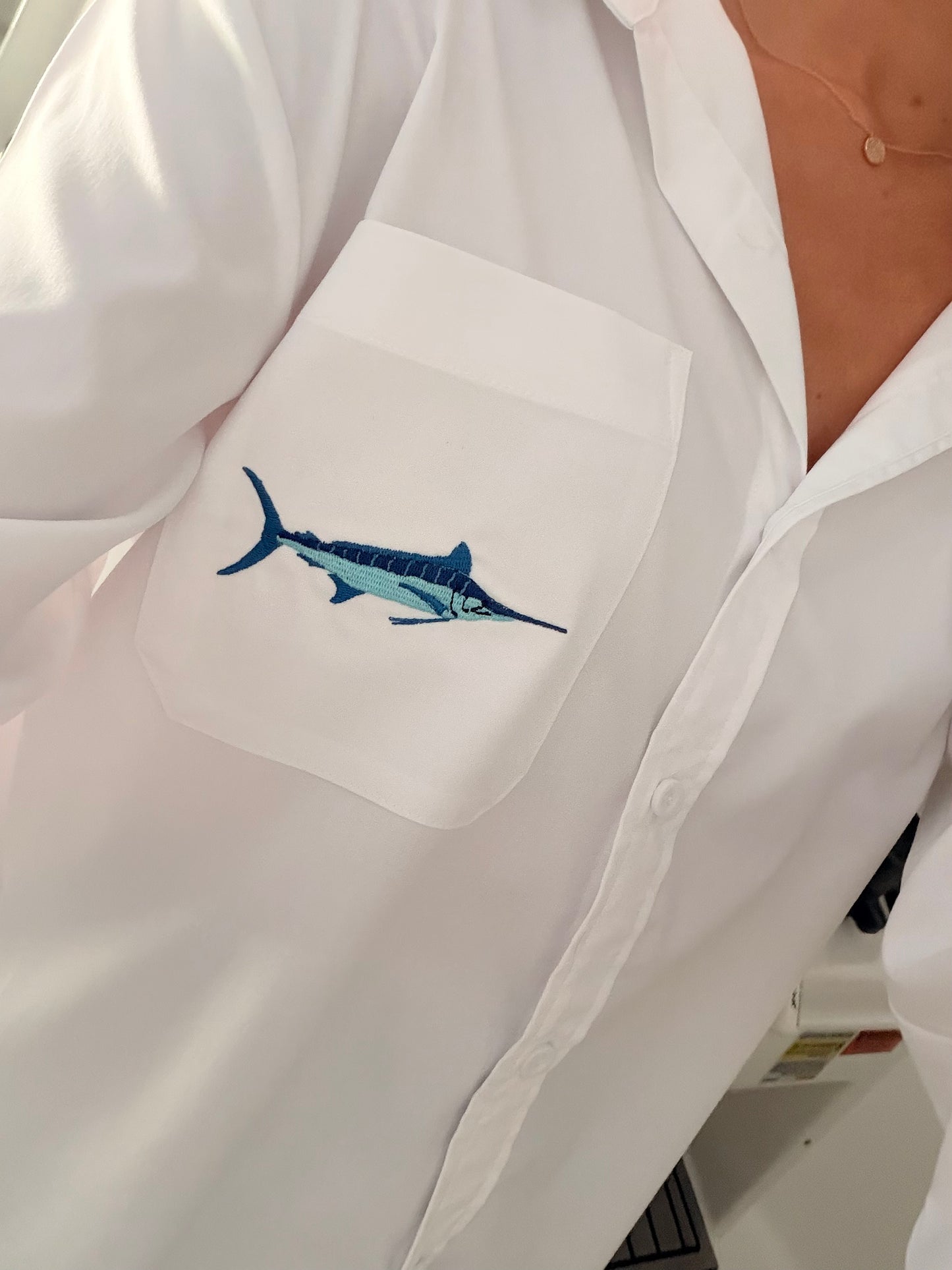 Blue Marlin Button-Down Shirt