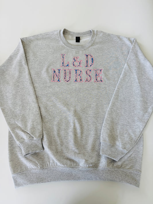 Appliqué Embroidered Crewneck
